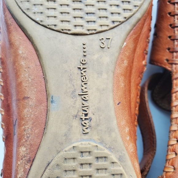 Pikolinos women punched tan leather sandals closed toe size EU 37 - Picture 7 of 10